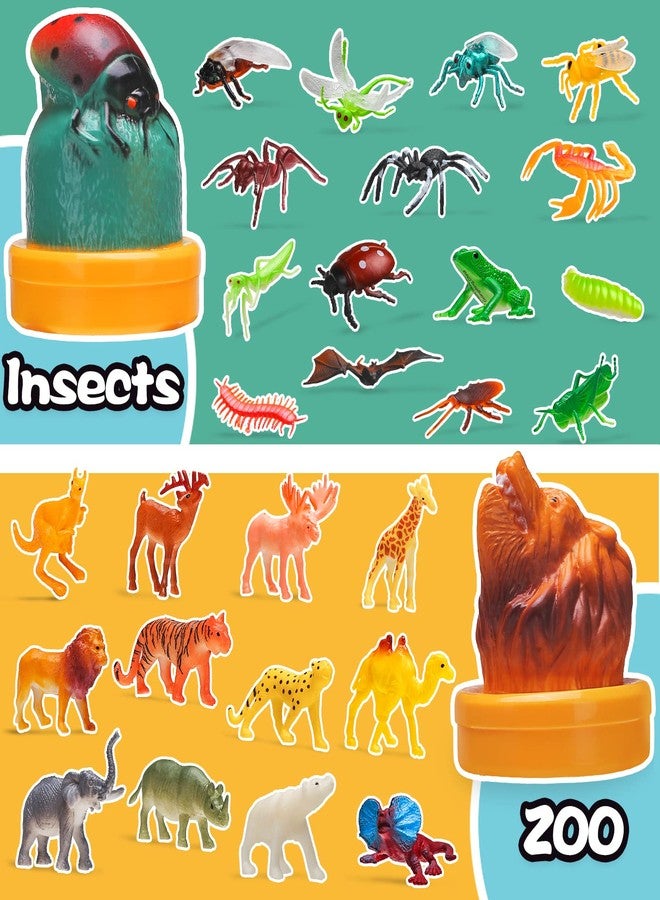 KarberDark 95 Pcs Small Animal Toys, Assorted Mini Ocean, Zoo, Farm, Dinosaur, Insect, Dog and Horse Figure, Little Plastic Animals Figurine for Easter, Sensory Bin Stuffers, Birthday Gifts,Kid 3-5 - Image 2